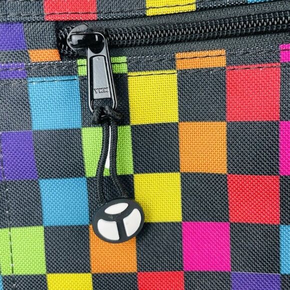 Yak Pak Rainbow Squares Messenger Bag Laptop Crossbody Colorful Checkerboard Y2K - Picture 9 of 13